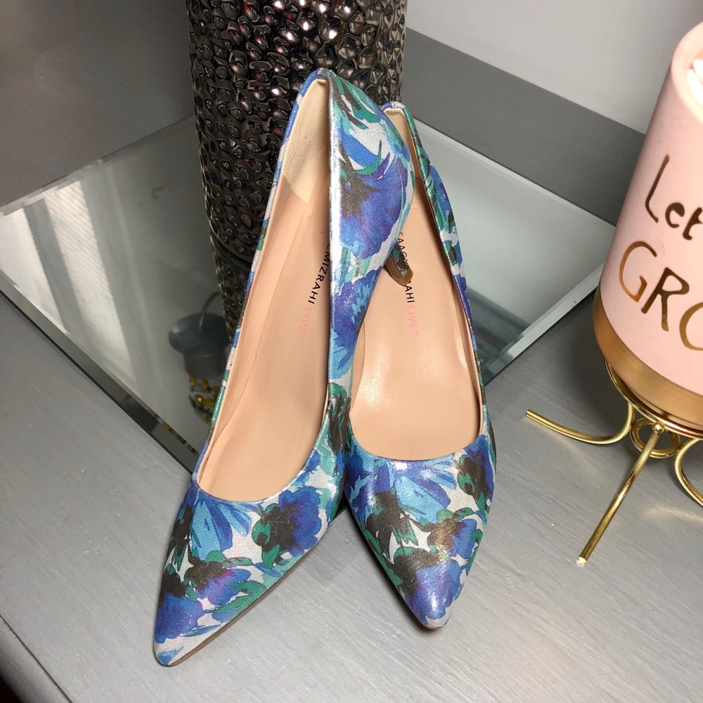 Isaac Mizrahi Live! Floral Printed Pumps - Picture 2 of 7